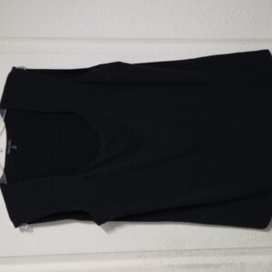 Ava & Grace Black Drape Neck Tank Top